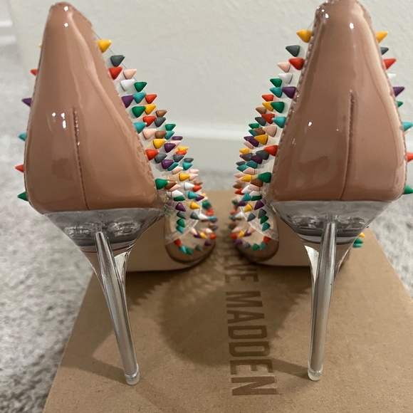 Steve Madden Luiza - Multi Color Studded Heels - Picture 4 of 9